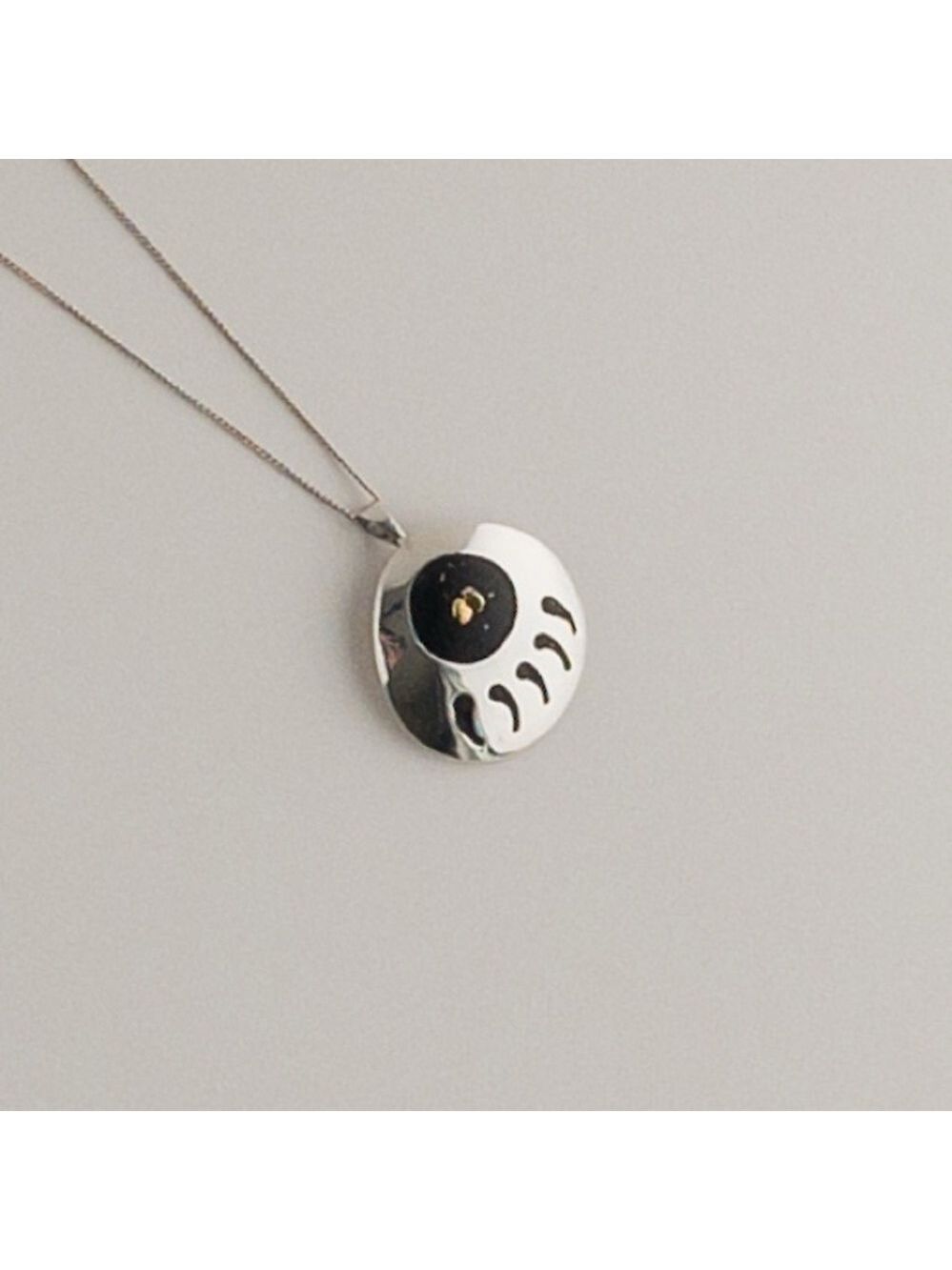 Native American Sterling Silver 18K Gold Bear Paw Claw Pendant Necklace